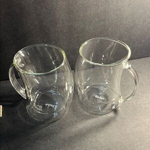 Joy Jolt Wave Double Wall Glass Mug Duo